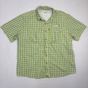 Gander Mountain Guide Series Mens 2XL Green Plaid Fishing Hiking Vented Shirt